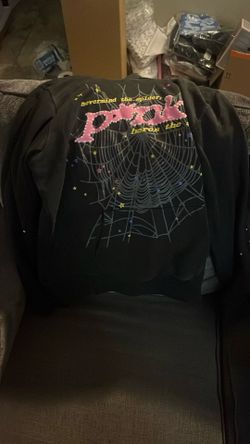 worn sp5der hoodie