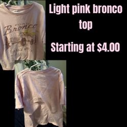 Bronco Pink Top