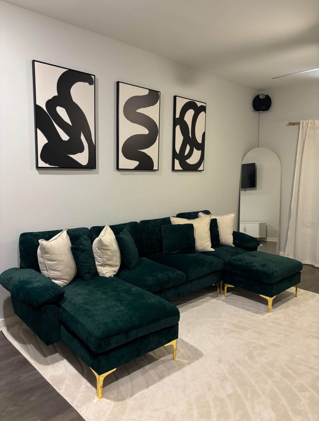 Velvet Green Couch