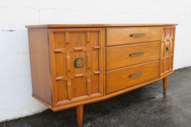 Drexel Heritage Mid Century Modern Long Dresser Sideboard Bathroom Vanity 5031