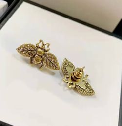Vintage Gold Bee Earrings