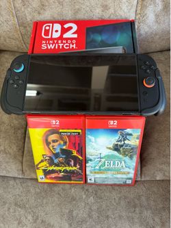 Nintendo switch 2 with 2 games