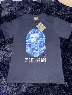 BAPE blue camouflage ape head graphic tee Size L Brand new with tags