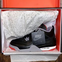 Brand New Jordan 4 Retro “Bred Reimagined” (GS) Size 7Y/Womens Size 8.5