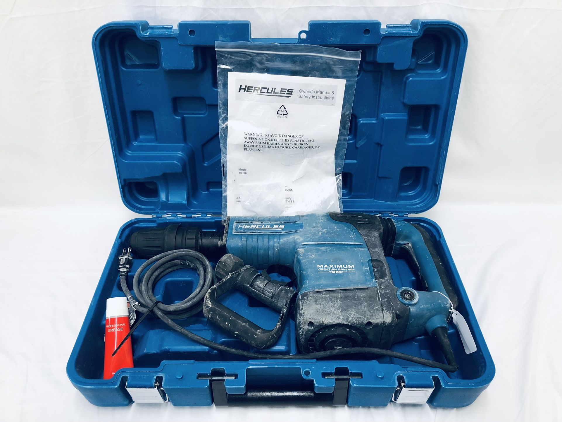 Hercules SDS MAX Demolition Hammer W/Maximum Vibration Control