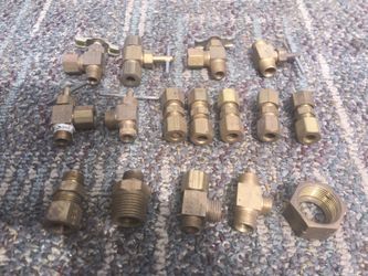Brass pipe and compression fitting