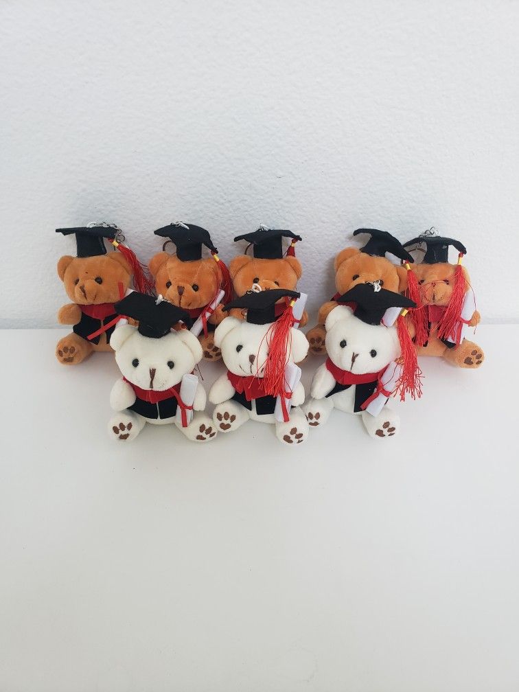 8 graduation keychain teddy bears