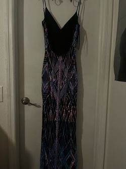 Sequin Maxi Formal Gown Spaghetti Strap