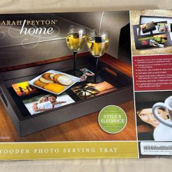 Wood Photo Frame Serving Tray