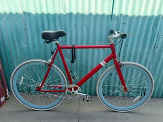 Red Single Speed City Bike