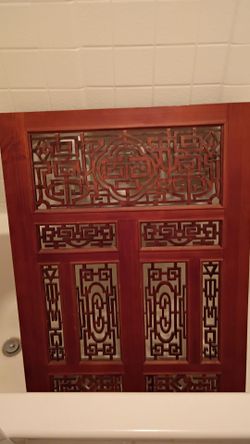 Chinese Fretwork Panel, Carved Wooden Wall Art, Asian, Feng Shui Wall Art