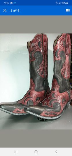 Sterling River Embossed Western Boots 8.5