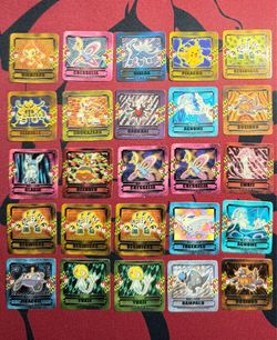 Pokemon Tomy Battle Pieces Collection Mini Seal Stickers (25pcs) Japanese Set A