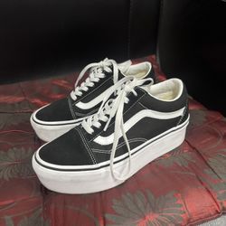 Women Platform Vans Size 7