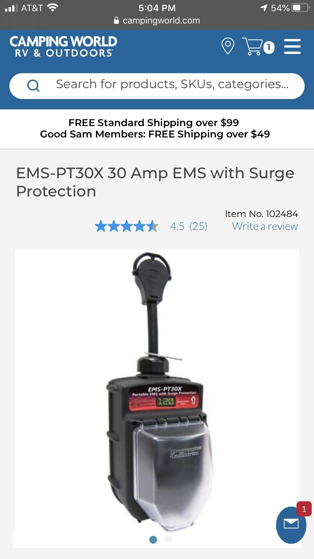 RV surge protector