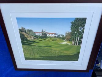 Autographed golf lithograph the Riviera country club