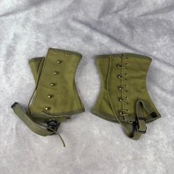 VTG Boy Scouts of America BSA Official Leggings Gaiters Canvas Size L Pair