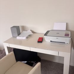 White desk