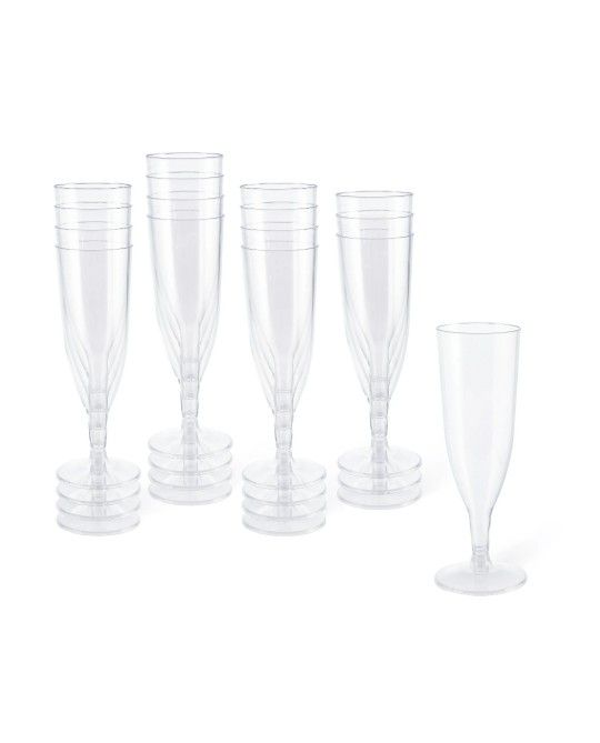 Clear Plastic Champaign Flutes