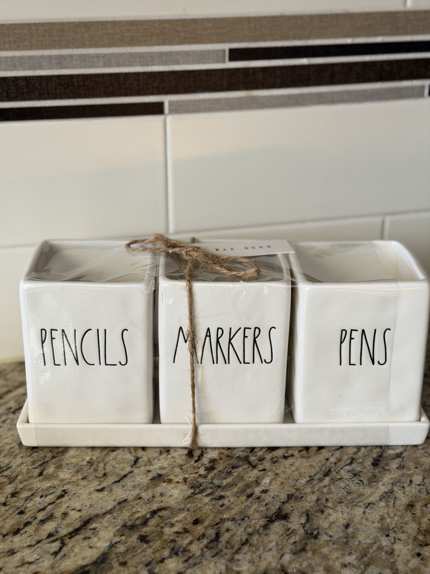 Rae Dunn PENCILS MARKERS PENS Desk Set