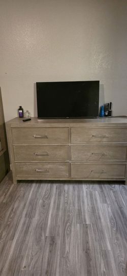 SELLING MY SON'S KING SIZE BEDROOM SET- DRESSER & MATTRESS W/ FRAME
