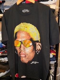 Dennis Rodman Rodzilla Big Head Graphic Black Tshirt Size Men’s Large Rodman Apparel