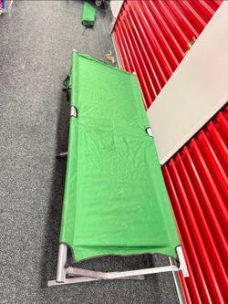 Green Folding Camping Cot