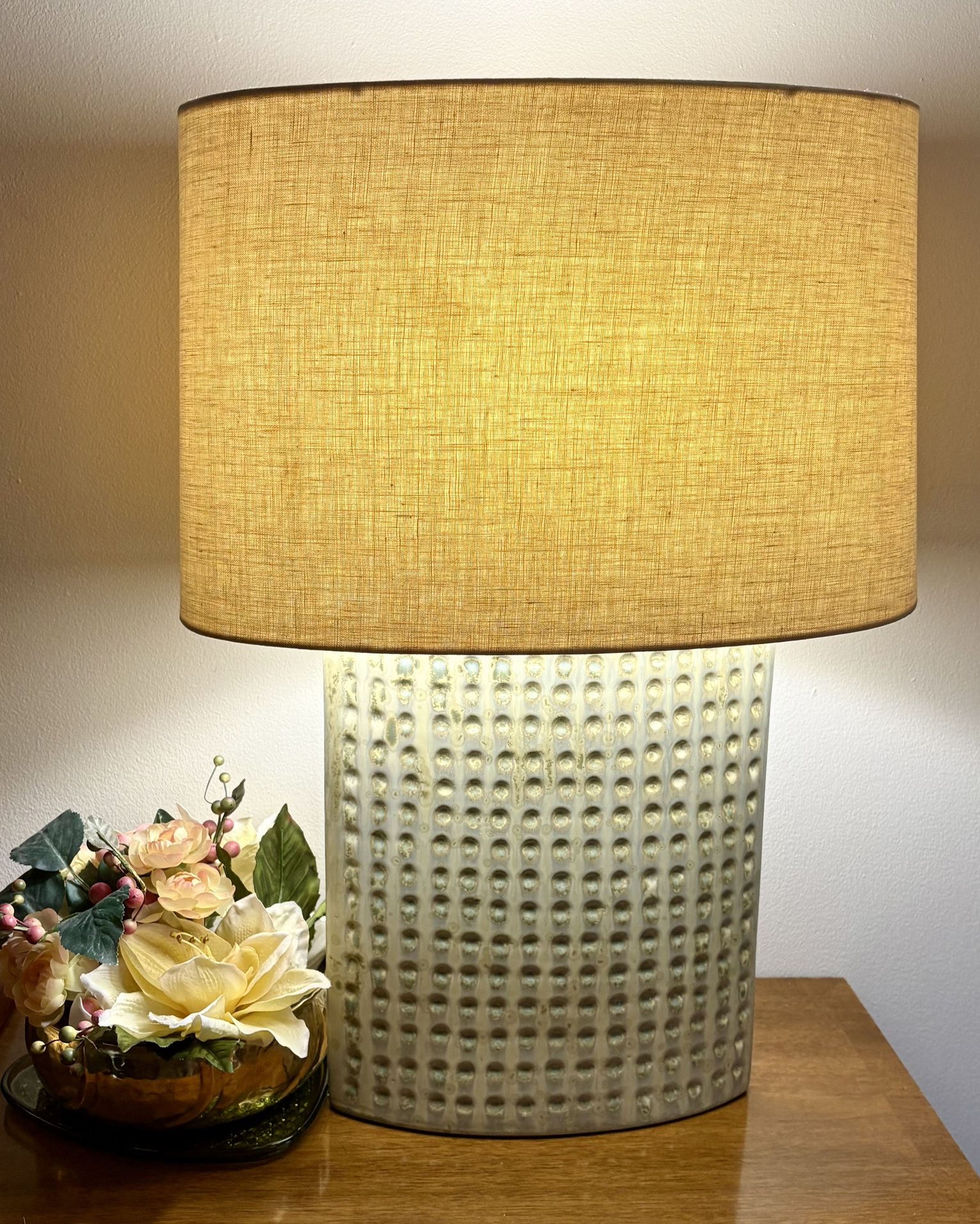 Rare Retro Designer Accent Lamp 25” w Original Shade Included