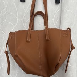 Small Brown Leather Tote Bag