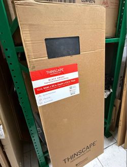 THINSCAPE - 6 ft. L x 25 in. D Engineered Composite Countertop in Black Amani with Satin Finish
