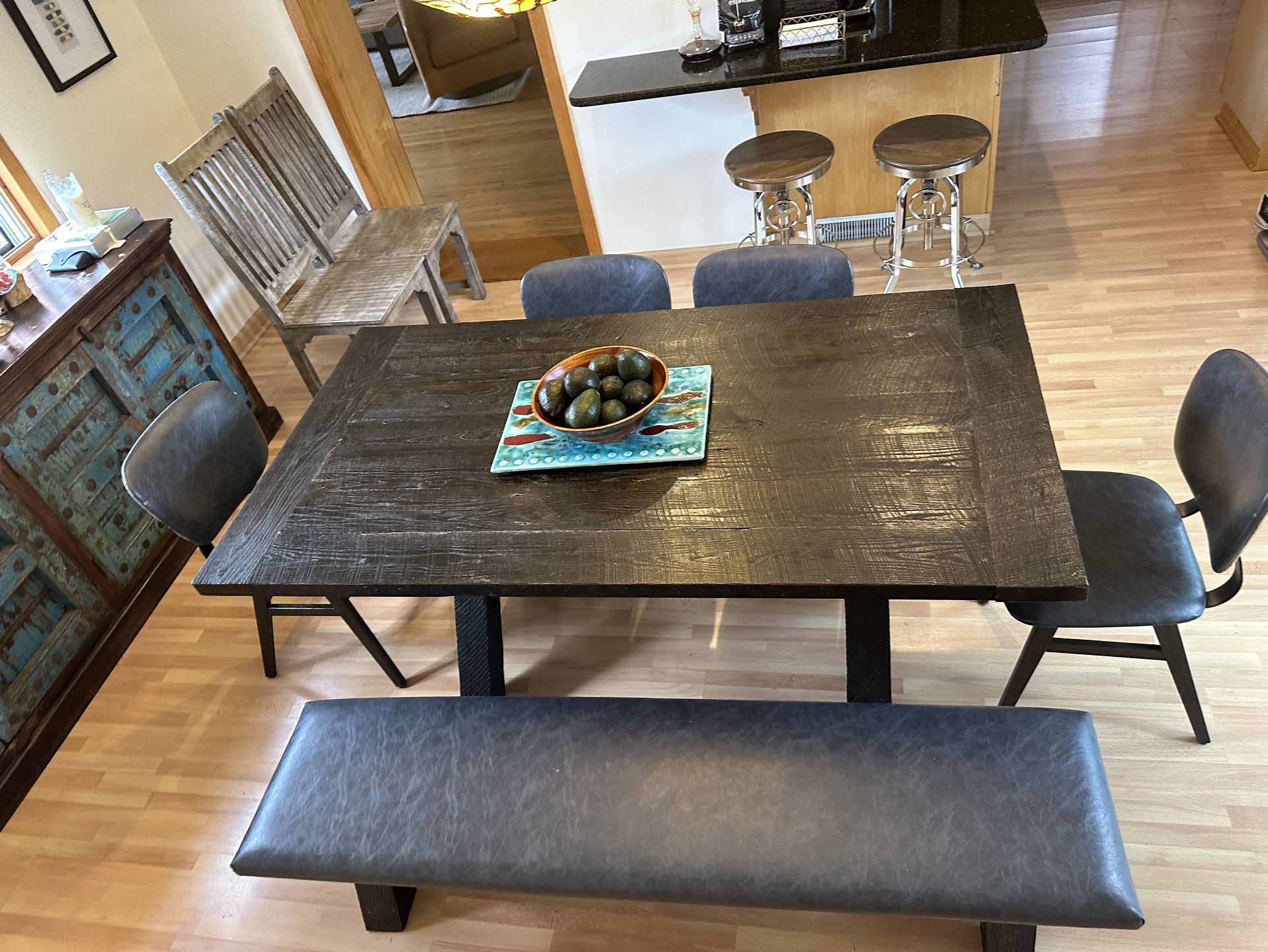 Dining Room Table Custom Oak With Bench