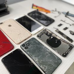Iphone Cracked Screen And Back Glass