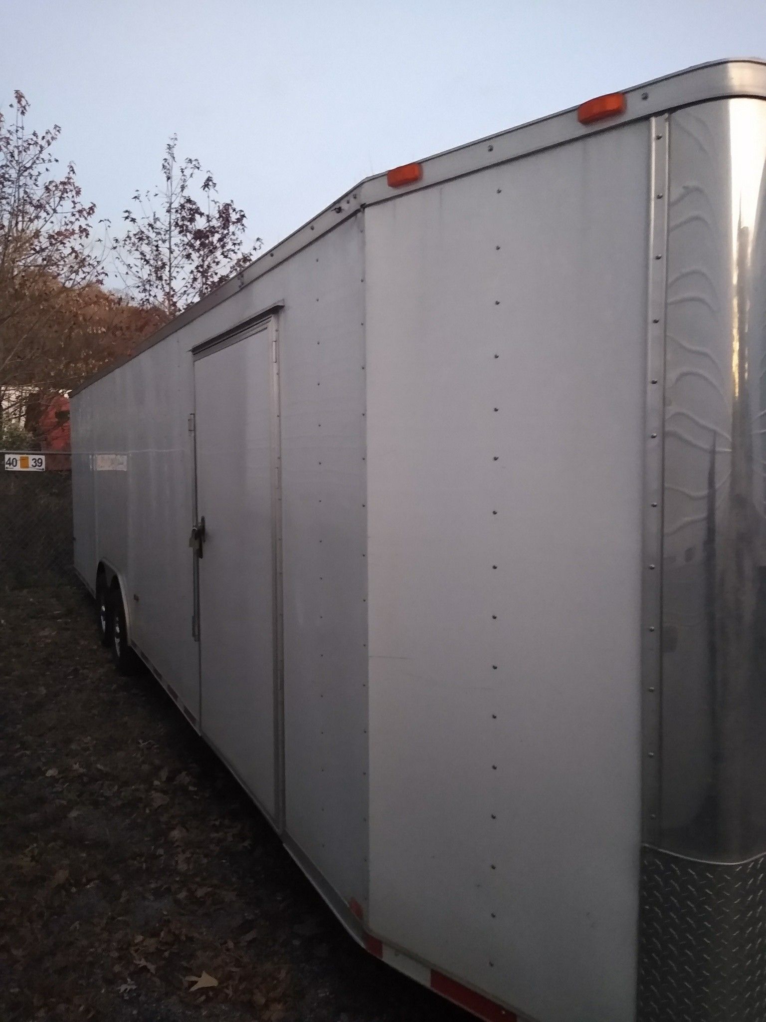 2015 white cargo trailer 32 ft