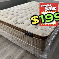 Full Organic Cloud Edition Europillow Top 12inch Mattress!!