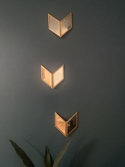 Matte Gold Mirrored Arrows - Set Of 3