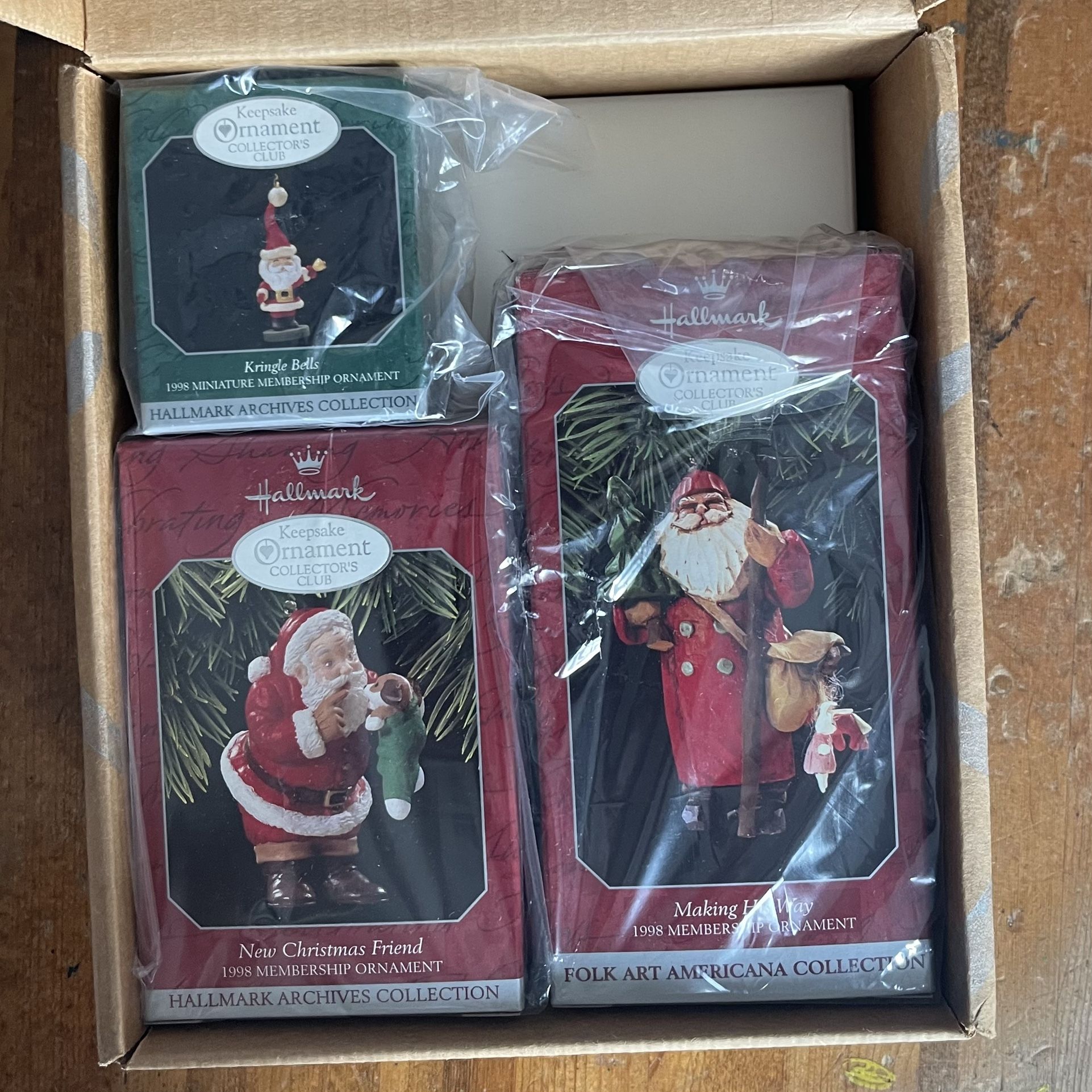 Brand NEW Hallmark Collector's Club 1998 Keepsake Membership Ornaments Club Kit