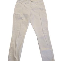 Articles of Society Women's Berlin White Distressed Skinny Jeans Sz 26 Rn#137479