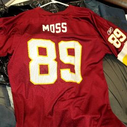 Santana Moss Red Skins Jersey 