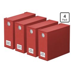 SpaceAid 4 Pack Bed Sheet Organizers and Storage, Foldable Sheet Organizer for Linen Closet, Sheets Set Folder Keeper with Window XL (Queen & King Siz