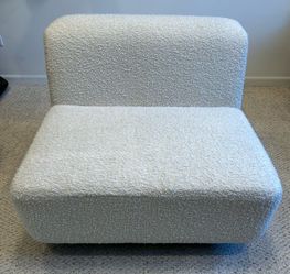 CB2 Terrain White Boucle Accent Chair