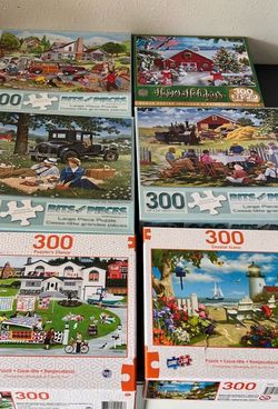 300 piece puzzles  3. Each