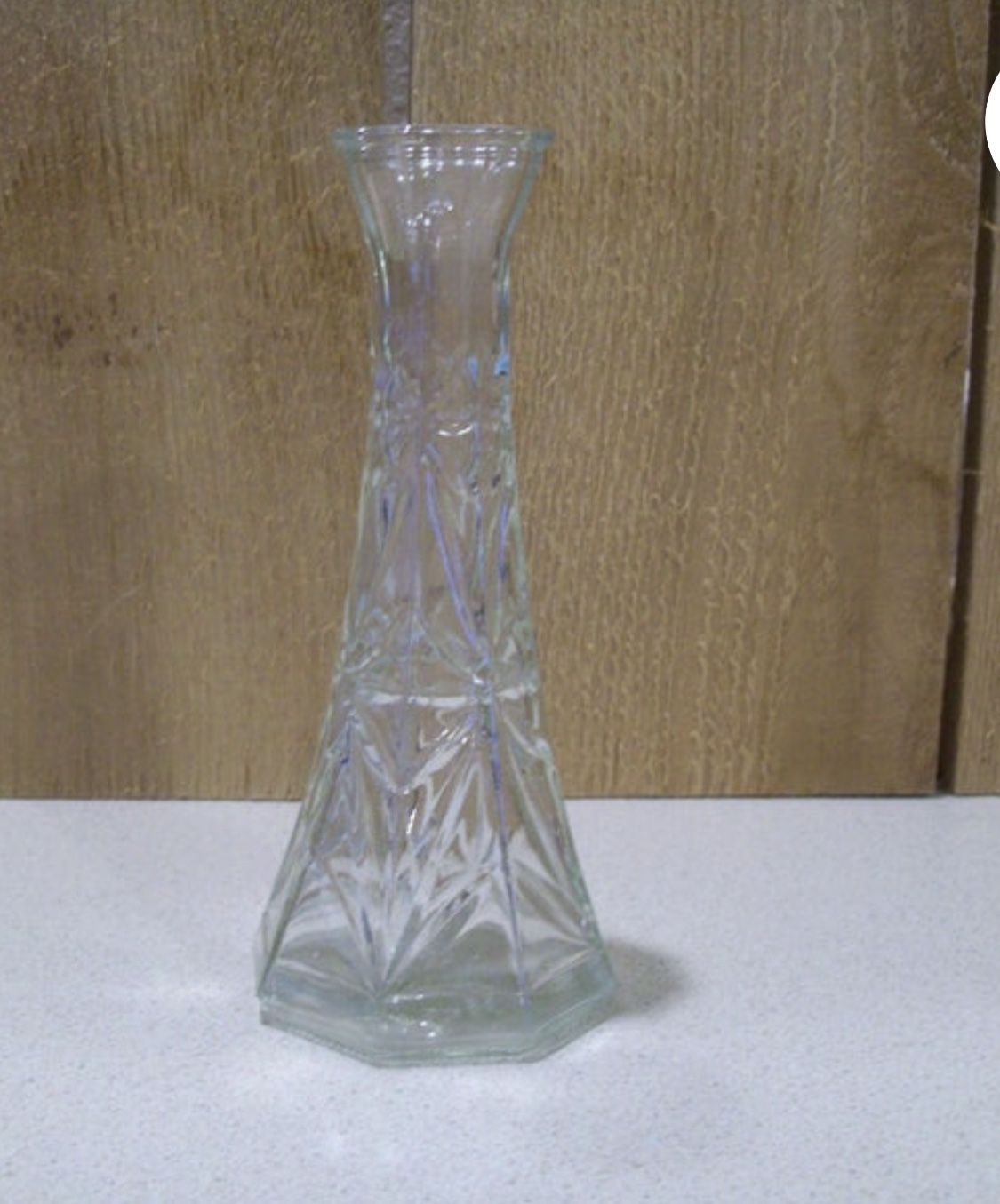 Vintage Hoosier Clear Glass Bud Vase