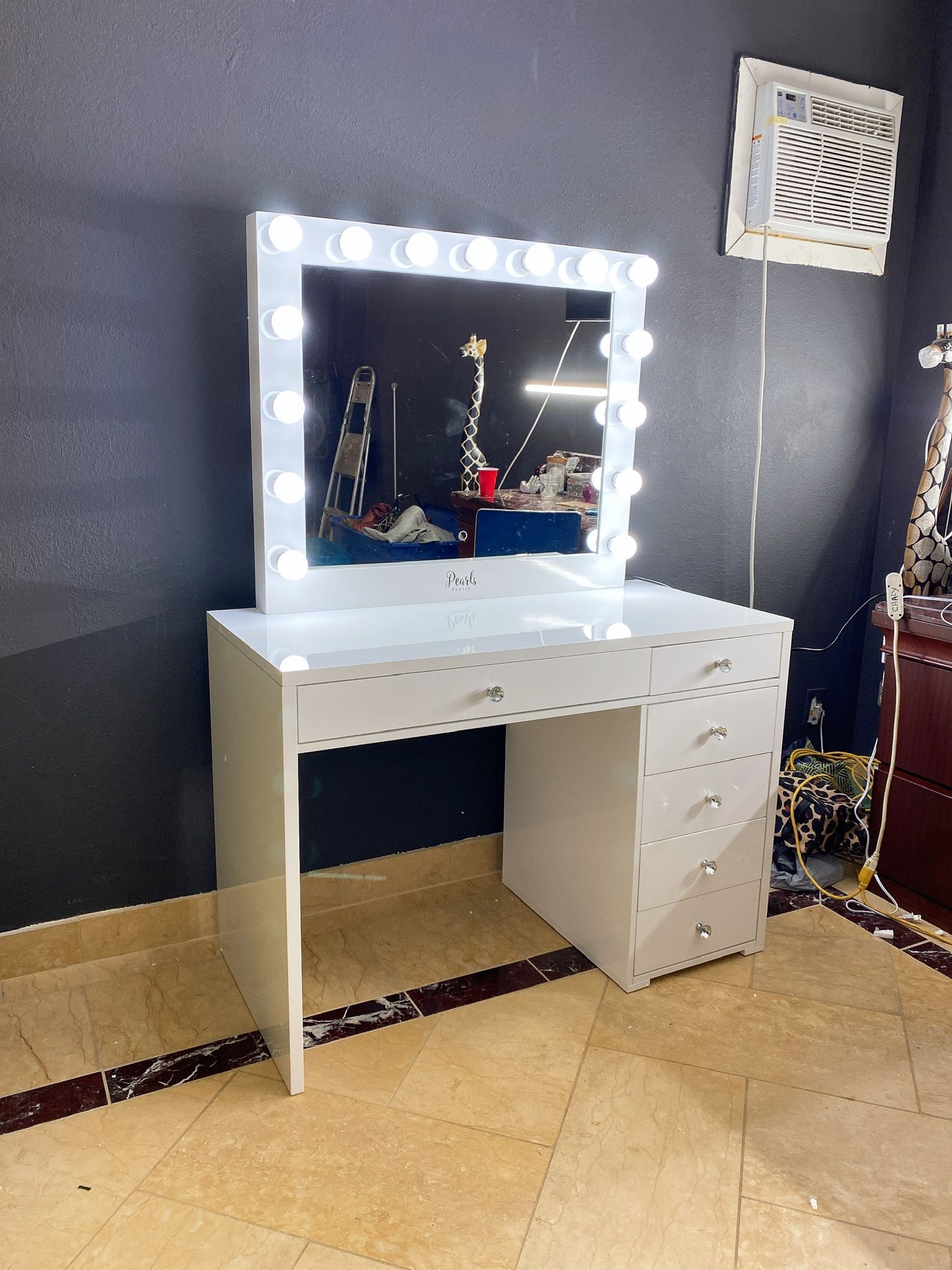 Makeup Vanity With Mirror Price includes delivery and assembly In Stock Financing available!!