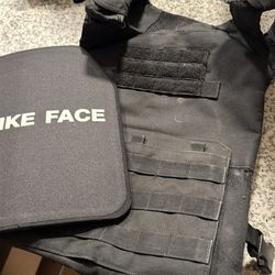 Swat vest with front and back plates