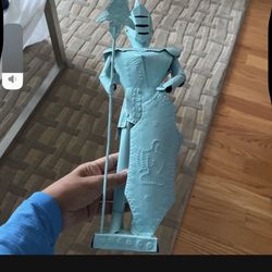 Statue Blue Soldier Decoration