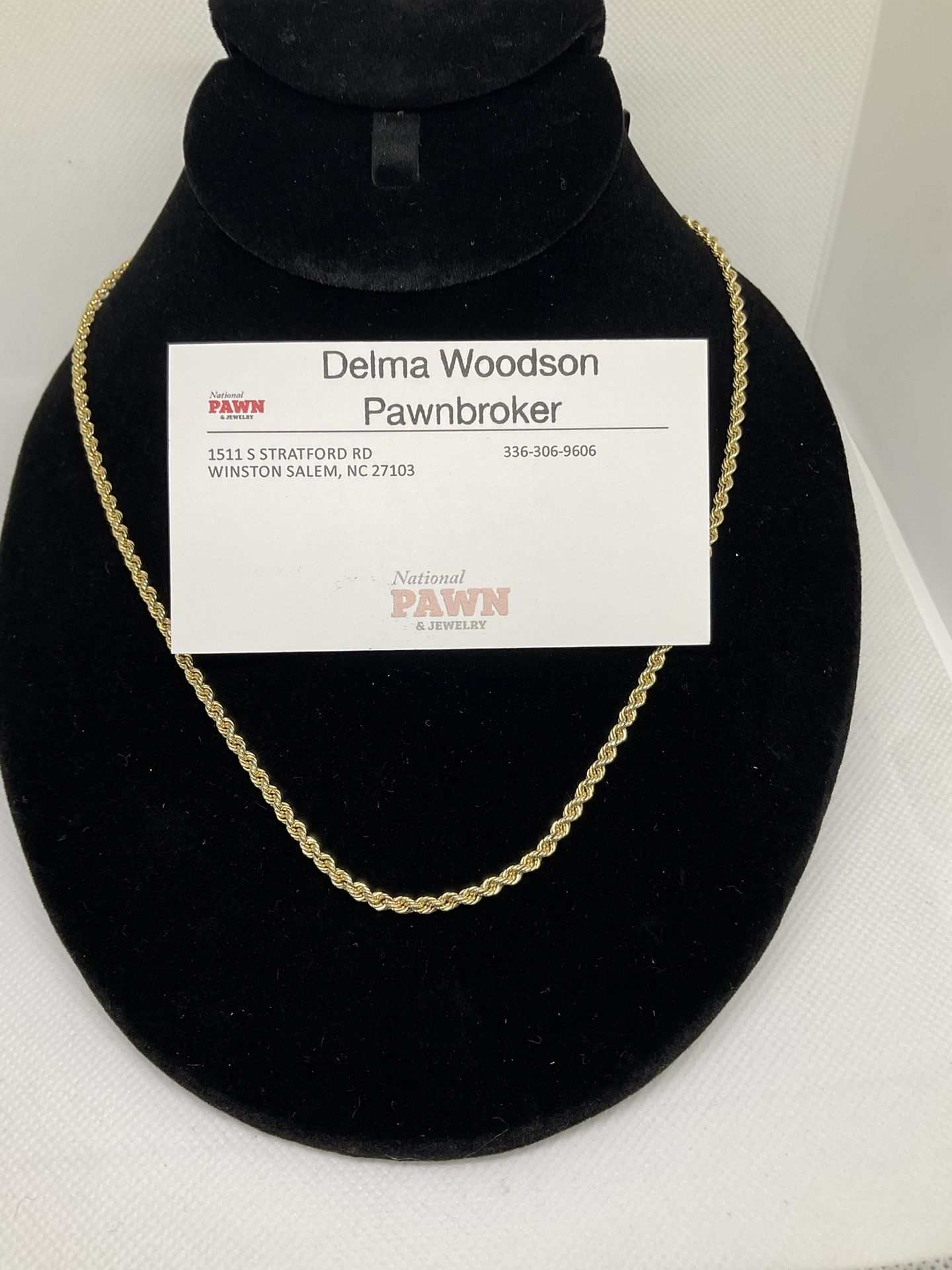 10KT Gold Rope Chain