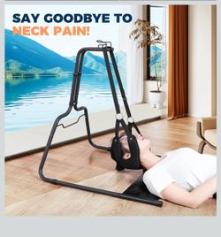 Stretcher Hammock with Stand for Neck Decompression, Cervical Traction Device Stand Steel Heavy Duty, Neck Decompressor Neck Stretching Strap