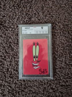 Mr. Krab's card graded mint 9
