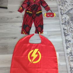 Flash Muscle Costume Cape And Mask Small