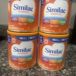 Similac Sensitive Infant Formula – 4 Cans (12.5 oz, Sealed & New) 